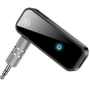 Bluetooth 5.0 Adapter 3.5mm Jack Aux Receiver, 2-in-1 Wireless Transmitter & Receiver Player, Streaming Audio of TV, PC, Speaker, Headphones, Car, Home Stereo