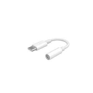 USB Type C to 3.5mm Female Headphone Jack Adapter, USB C to Aux Audio Dongle Cable Cord Fold Strong Cable With DAC Adapter – White (US Version with Warranty)