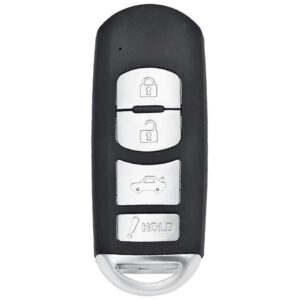 Replacement 2016 Mazda 3 Key Fob – FCC: WAZSKE13D01 – PN: GJY9-67-5DY, GJY9-67-5RY, GJY9675RY – 4 Button