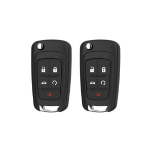 (2-Pack) Replacement 2012-2017 Buick Verano Key Fob – FCC: OHT01060512 – PN: 13504199, 13574863, 13504259, 13504204 – 5 Button