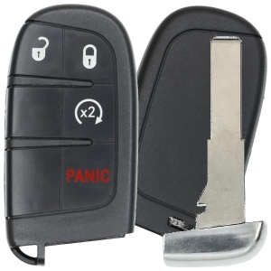 Replacement 2016 Jeep Renegade Key Fob – FCC: M3N-40821302, M3N40821302 – PN: 735636994 – 4 Button
