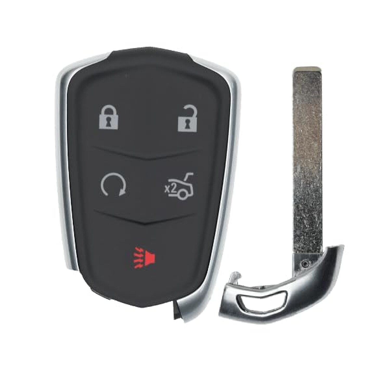 Replacement 2017 Cadillac CT6 Key Fob – FCC: HYQ2EB – PN: 13510255, 13598538, 13598540 – 6 Button