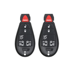 (2-Pack) Replacement 2008-2016 Chrysler Town & Country Key Fob – FCC: IYZ-C01C – PN: 56046704, 56046705 – 6 Button