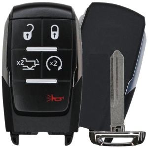 Replacement 2019-2024 RAM 2500 3500 4500 5500 Key Fob – FCC: GQ4-76T – PN: 68575429 – 5 Button