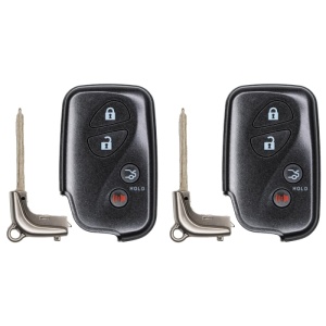 (2-Pack) Replacement 2013 Lexus LS460 Key Fob – FCC: HYQ14ACX – PN: 89904-50F90, 89904-75030 – 4 Button