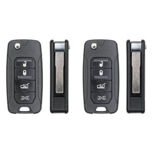 Replacement 2018 Jeep Renegade Key Fob – FCC: 2ADFTFI5AM433TX – PN: FI5-AM433TX, FI5AM433TX – 4 Button