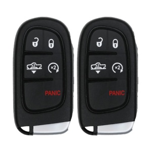 (2-Pack) Replacement 2016 Ram Key Fob – FCC: GQ4-54T, GQ454T – PN: 68159657 – 5 Button