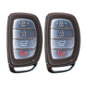 (2-Pack) Replacement 2015-2017 Hyundai Sonata Key Fob – FCC: CQOFD00120 – PN: 95440-C1000, 95440-C1001 – 4 Button