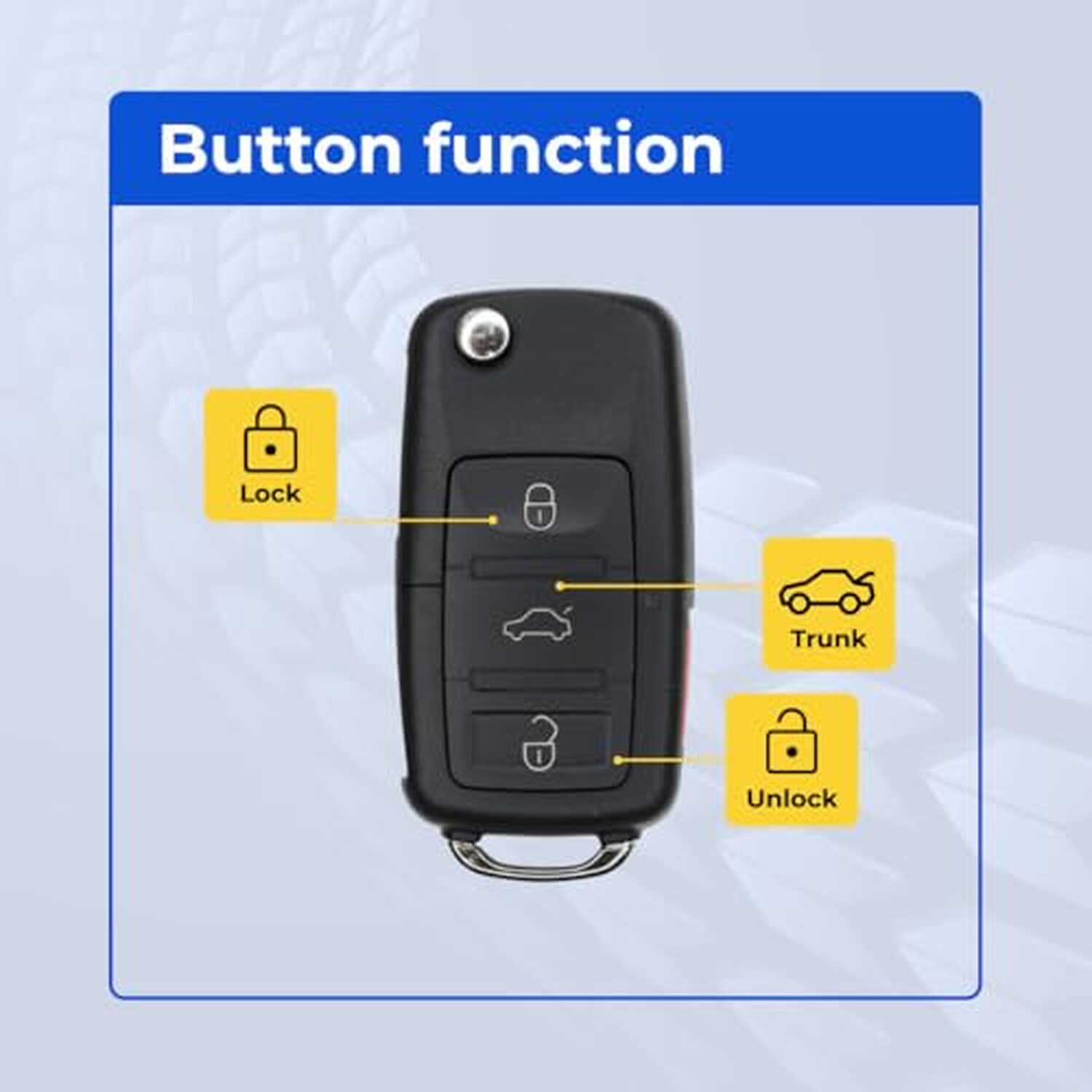 Replacement 2015 Volkswagen Passat Key Fob – FCC: NBG010180T – PN: 5K0837202 – 4 Button - Image 5