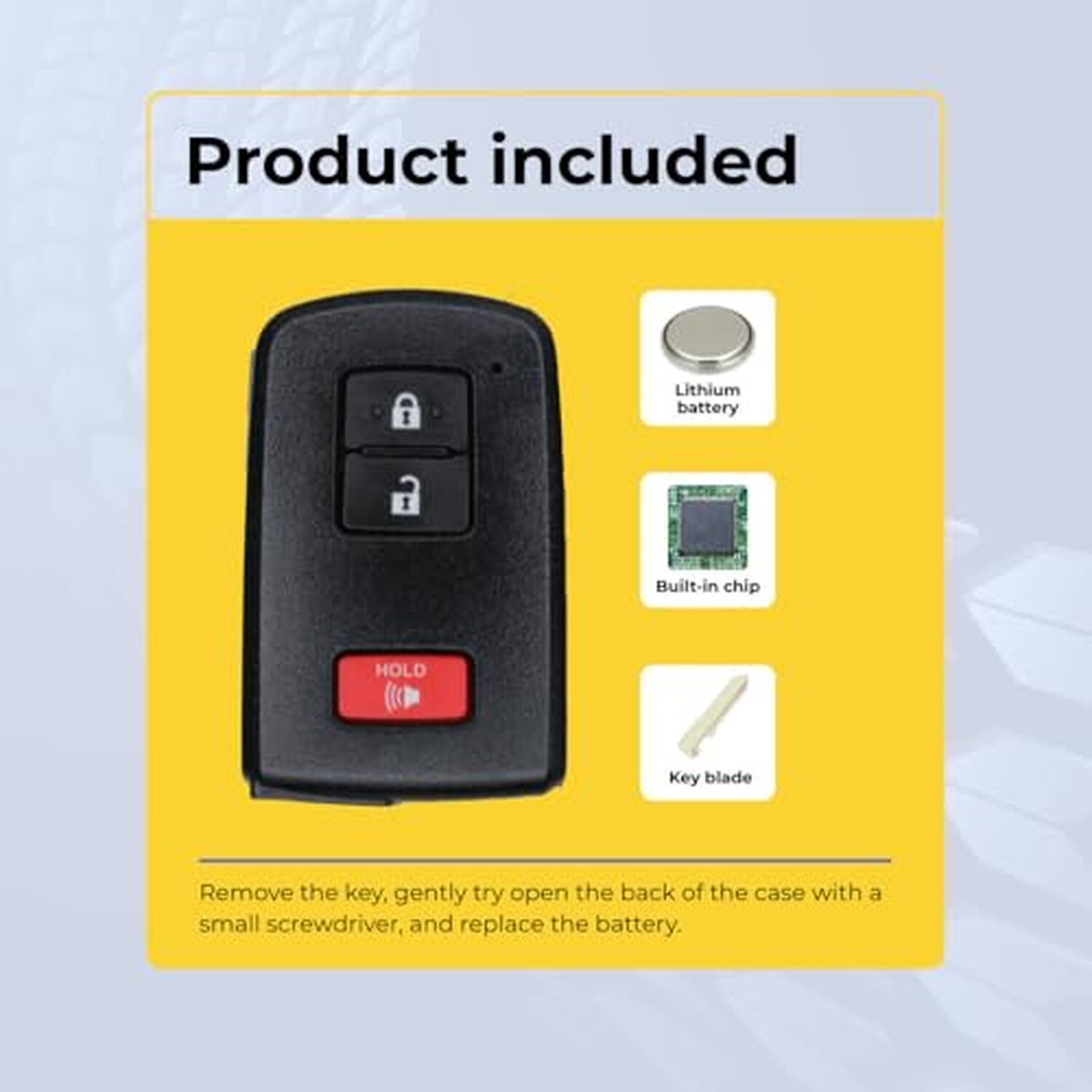 Replacement 2020 Toyota 4Runner Key Fob – FCC: HYQ14FBA – PN: 89904-0E092, 89904-0E091, 89904-60J70, 89904-0E090 – 3 Button - Image 7