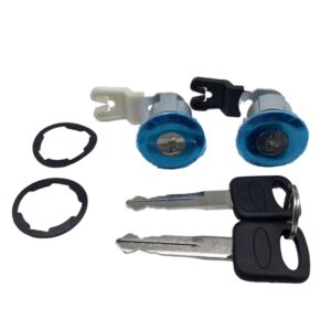 Aftermarket 1986-1995 Ford Mercury Mazda H54 10 Cut Driver And Passengers Door Lock Cylinder Coded Chrome - image 1