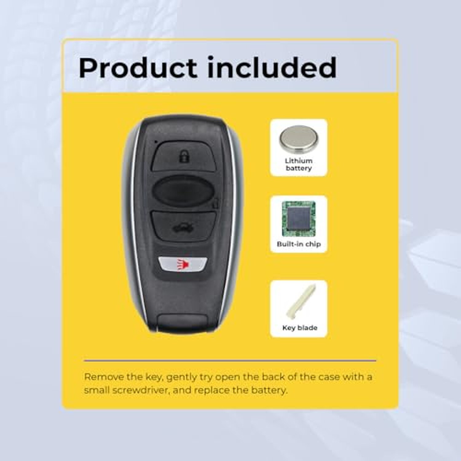 Replacement 2021 Subaru Outback Key Fob – FCC: 2AOKM-SB4 – PN: 88835-FL03C, 88835FL032 – 4 Button - Image 7