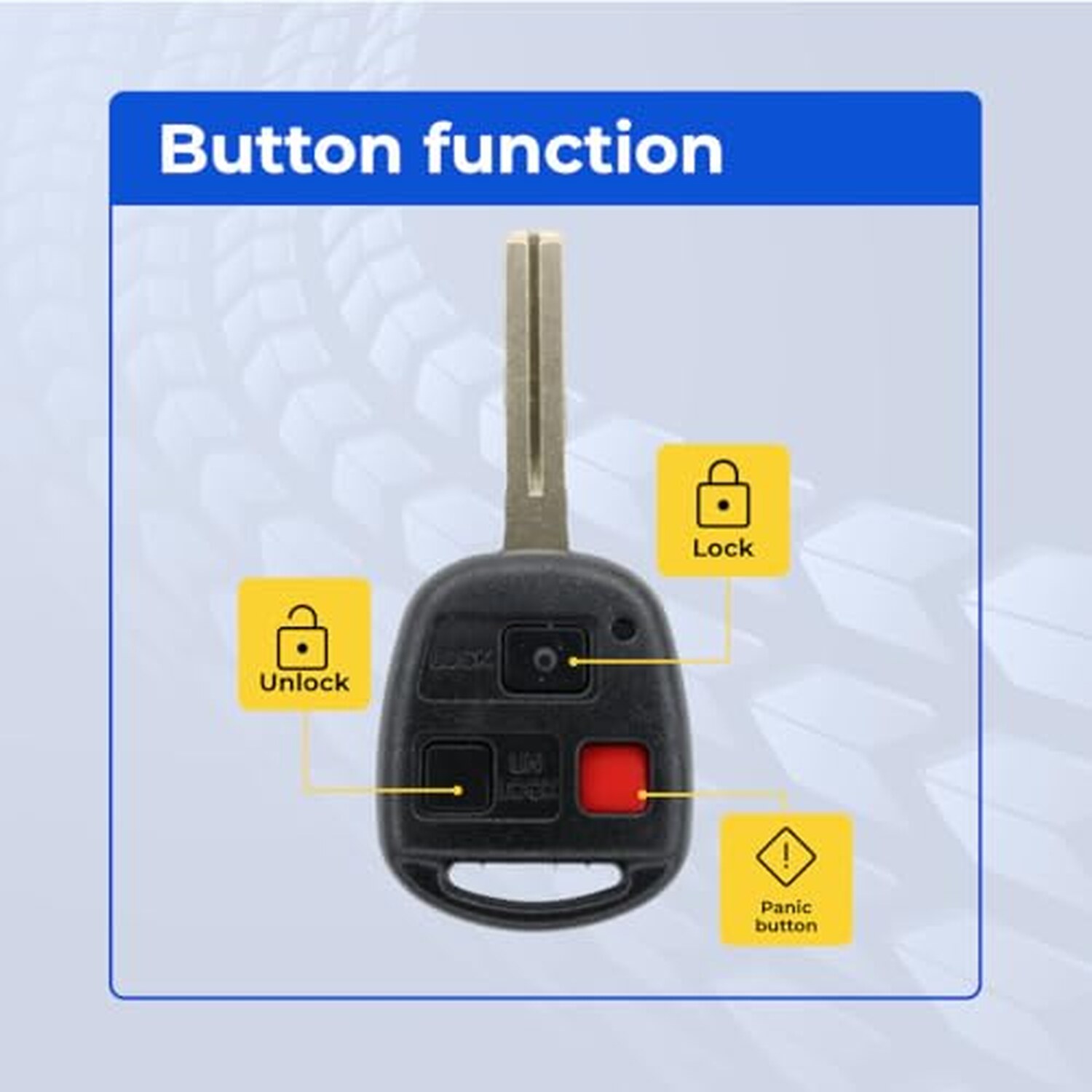 Replacement 2009 Lexus GX470 Key Fob – FCC: HYQ1512V, 2AOKM-LXV1 – PN: 89070-60801, 8907060801 – 3 Button - Image 5
