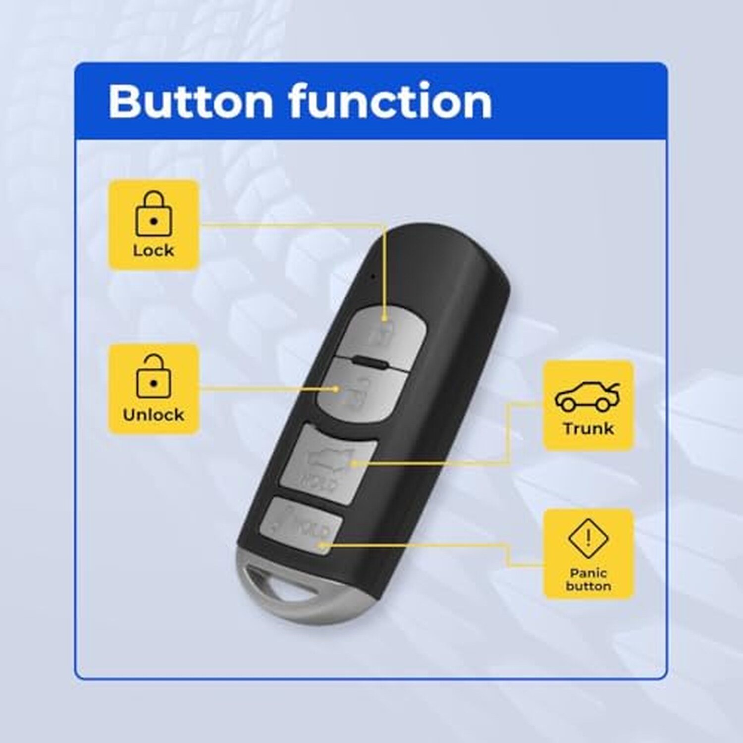 Replacement 2017-2019 Mazda Cx-5 Key Fob – FCC: WAZSKE13D02 – PN: TK52-67-5DY, TK52675DY – 4 Button - Image 6