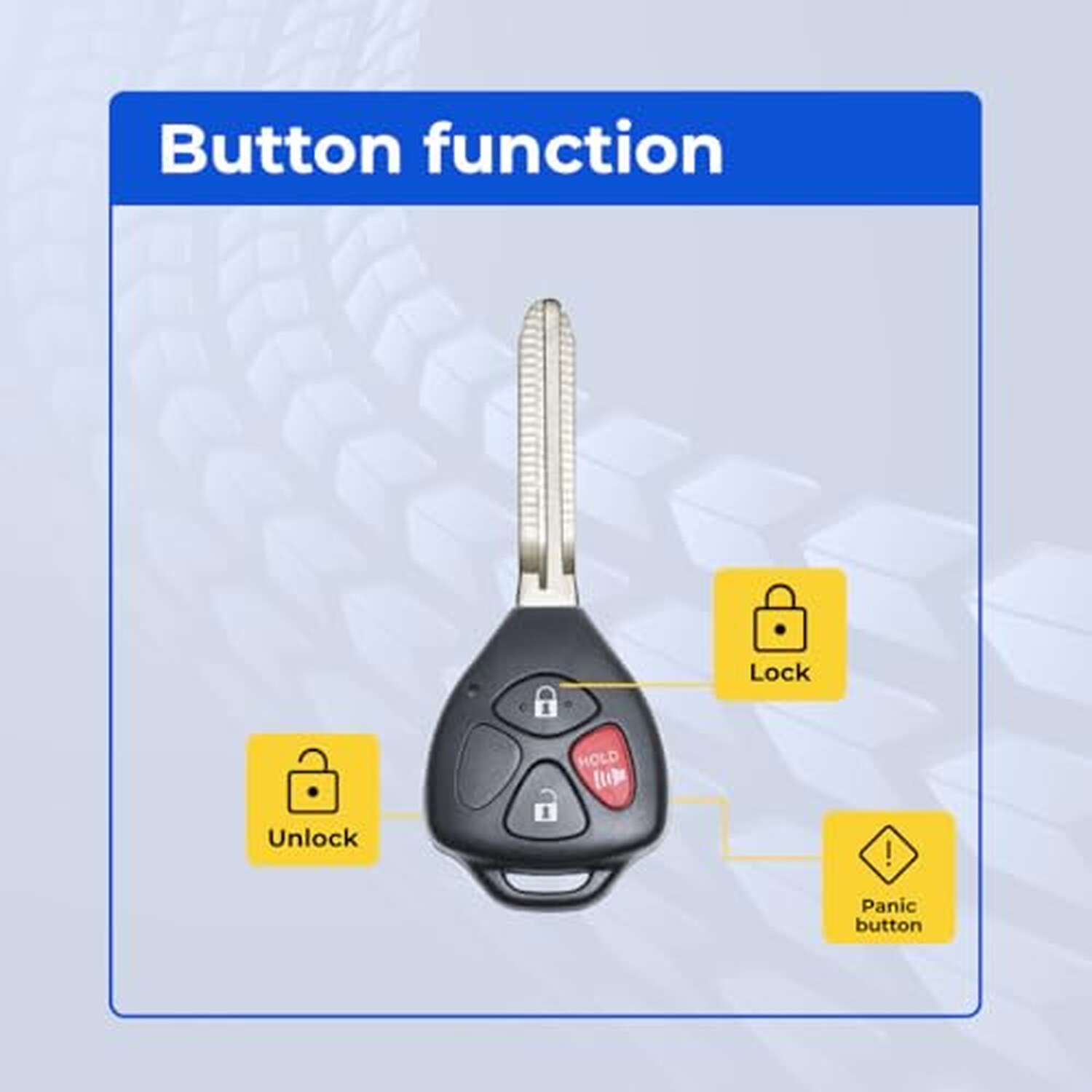 Replacement 2011 Scion tC Key Fob – FCC: MOZB41TG – PN: 89070-52850 – 3 Button - Image 5