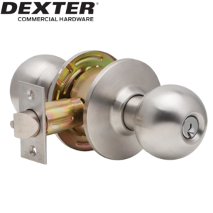 Aftermarket DEXTER Grade 2 Entry Office Cylindrical Knob Lock Satin Stainless Steel Finish - image 1