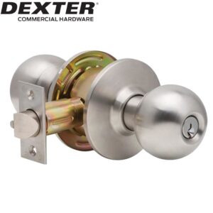 Aftermarket DEXTER Grade 2 Entry Office Cylindrical Knob Lock Satin Stainless Steel Finish - image 1