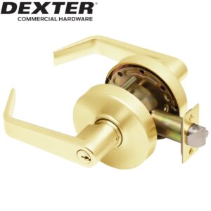 Aftermarket DEXTER Grade 2 Entry Office Cylindrical Lock Bright Brass Finish - image 1