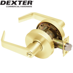 Aftermarket DEXTER Grade 2 Privacy Cylindrical Lock Bright Brass Finish - image 1