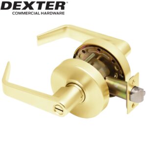 Aftermarket DEXTER Grade 2 Privacy Cylindrical Lock Bright Brass Finish - image 1