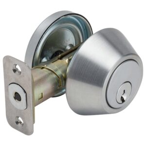 Aftermarket Builder Grade 3 Heavy Duty Single Cylinder Deadbolt Satin Finish - image 1