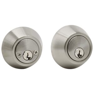 Aftermarket Grade 3 Double Cylinder Deadbolt, 2-3/8″ or 2-3/4″ Adjustable Backset Conventional Cylinder Satin Finish (KW1) - image 1