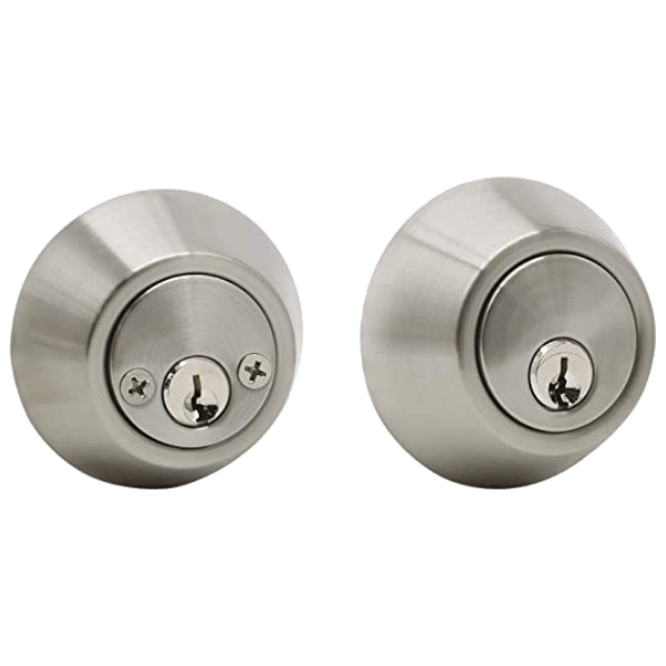 Aftermarket Grade 3 Double Cylinder Deadbolt, 2-3/8″ or 2-3/4″ Adjustable Backset Conventional Cylinder Satin Finish (KW1) - image 1