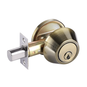 Aftermarket Grade 3 Single Cylinder Deadbolt, 2-3/8″ or 2-3/4″ Adjustable Backset Conventional Cylinder Antique Brass Finish (KW1) - image 1
