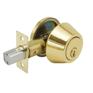 Aftermarket Grade 3 Single Cylinder Deadbolt, 2-3/8″ or 2-3/4″ Adjustable Backset Conventional Cylinder Bright Brass Finish (KW1) - image 1