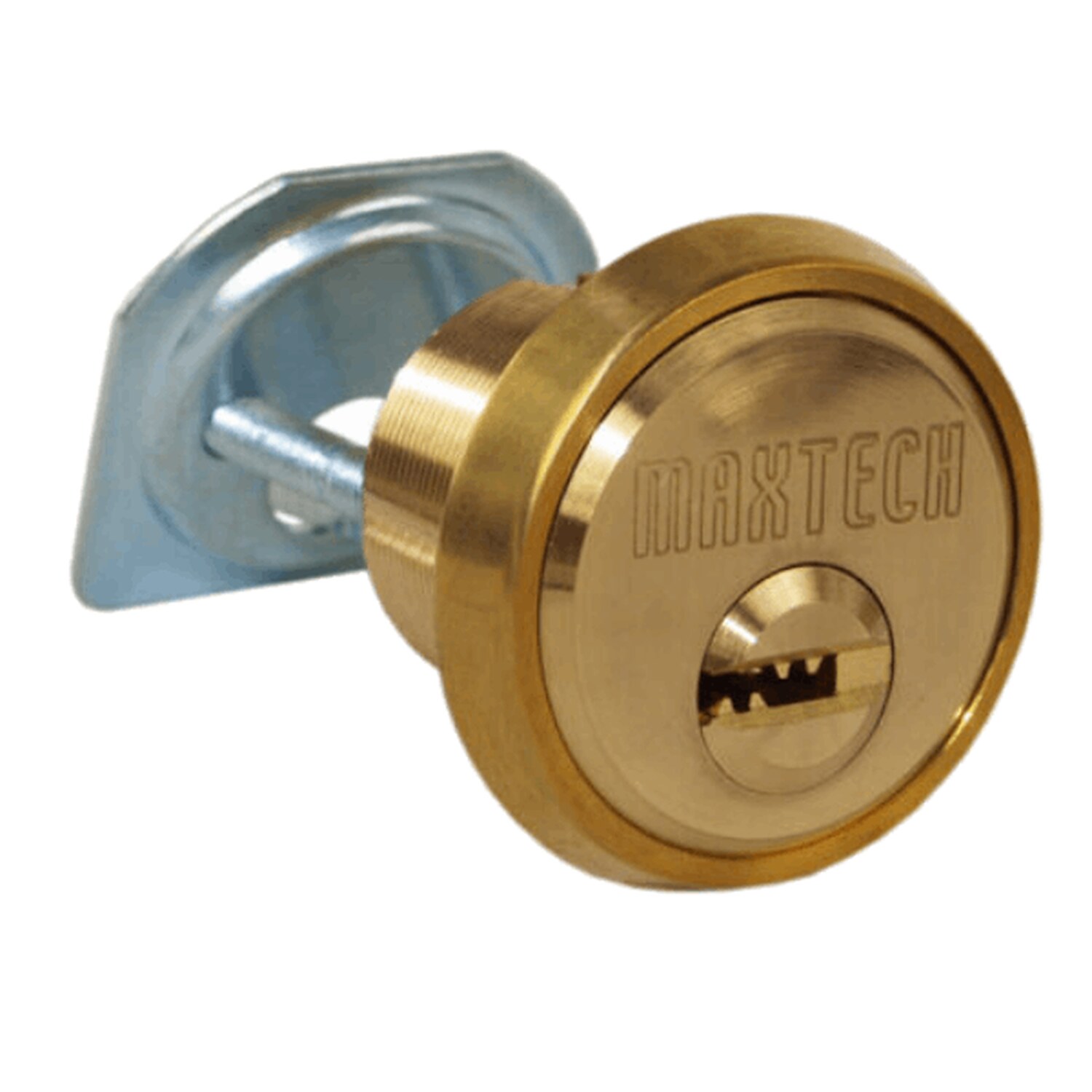 Aftermarket Polished Brass 1-1/8″ Rim/Mortise Cylinder With 2 Keys 006 KEYWAY - image 1