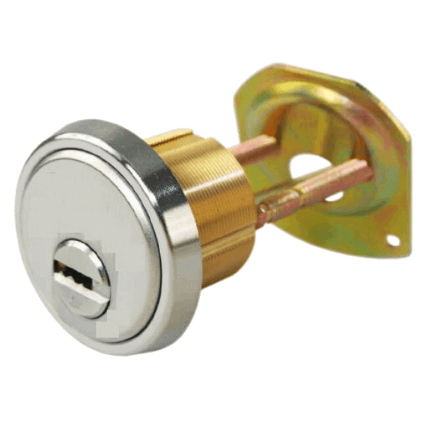 Aftermarket Satin Finish 1-1/8″ Rim/Mortise Cylinder With 2 Keys 006 KEYWAY - image 1