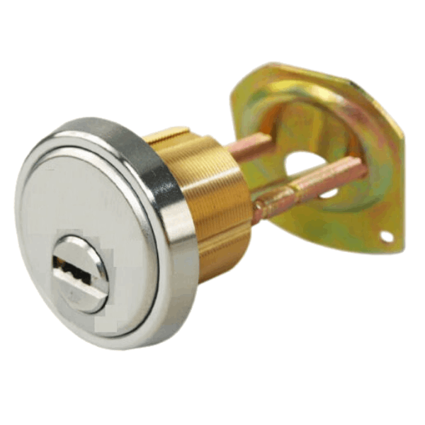 Aftermarket Satin Finish 1-1/8″ Rim/Mortise Cylinder With 2 Keys 006 KEYWAY - image 1