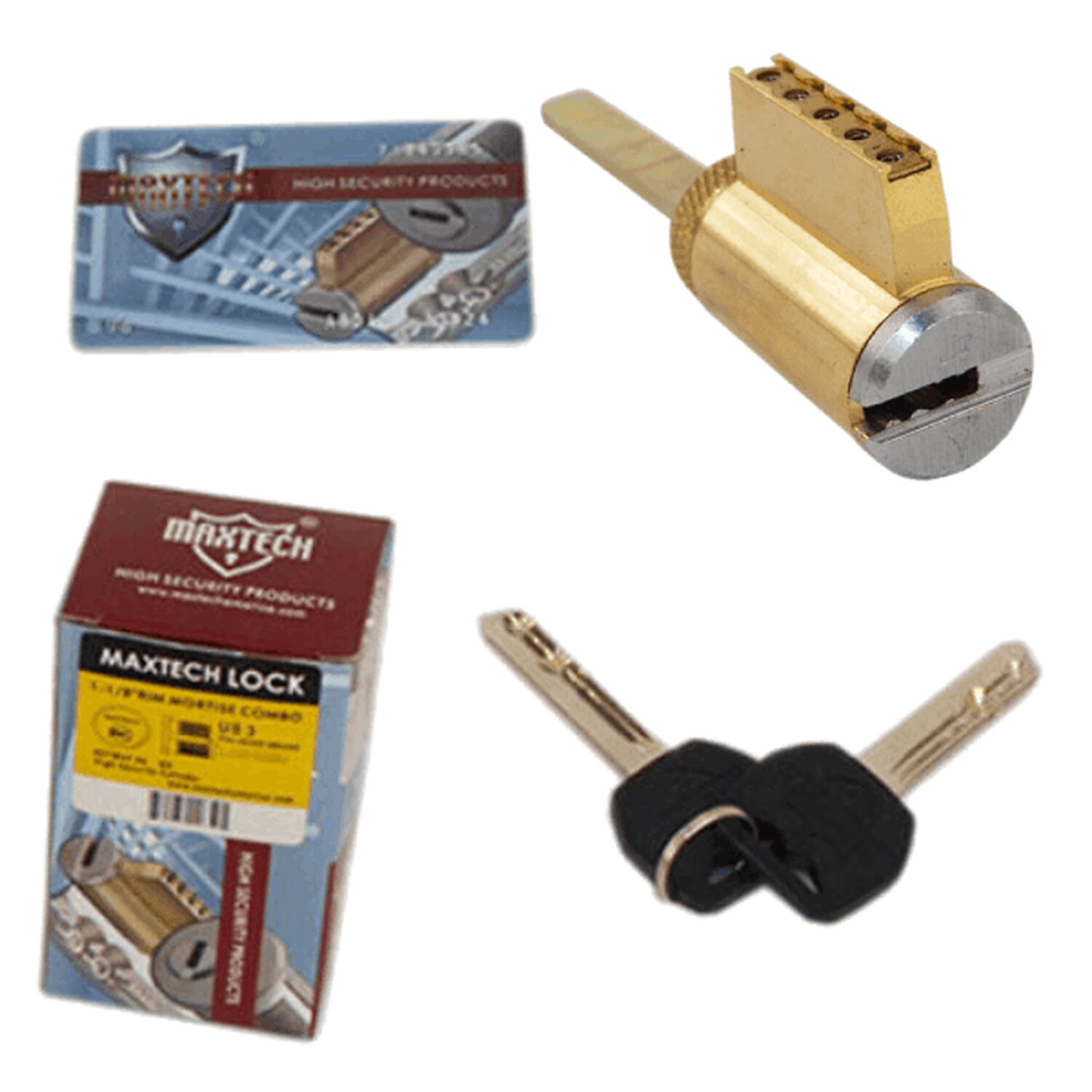 Aftermarket Satin Finish Key In Knob Deadbolt Cylinder With 2 Keys 006 KEYWAY - image 1