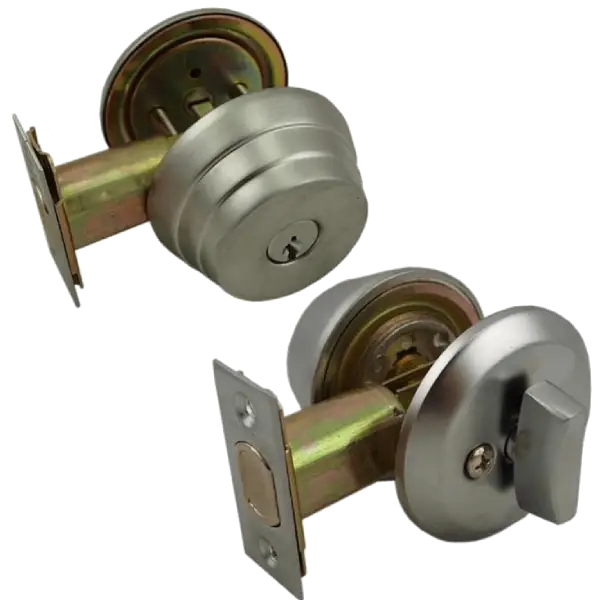 Aftermarket Single Cylinder Heavy Duty Deadbolt With Thumb Turn Satin Chrome US26D SC1 - image 1