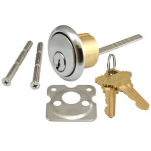 Aftermarket Rim Cylinder US26D Satin Chrome Finish – Schlage Keyway (SC1) - image 1