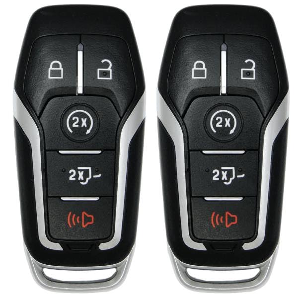 (2-Pack) Replacement 2015-2017 Ford F-150 Key Fob – FCC: M3N-A2C31243300, M3NA2C31243300, 164-R8117 – PN: 164-R8117 – 5 Button