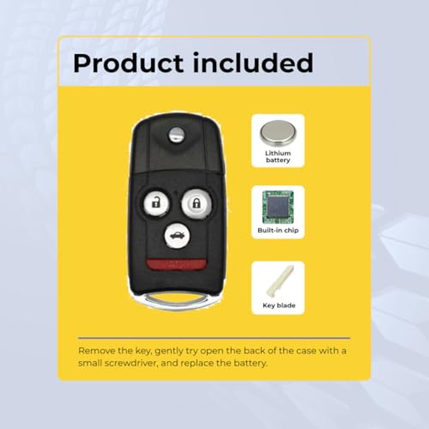 Replacement 2011 Acura Tsx Key Fob Remote FCC: MLBHLIK-1T, MLBHLIK1T PN: 35113-TK4-A00 4Btn - Image 7