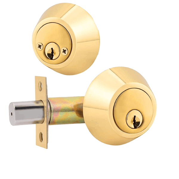 Aftermarket Grade 3 Double Cylinder Deadbolt Brass Finish - image 1
