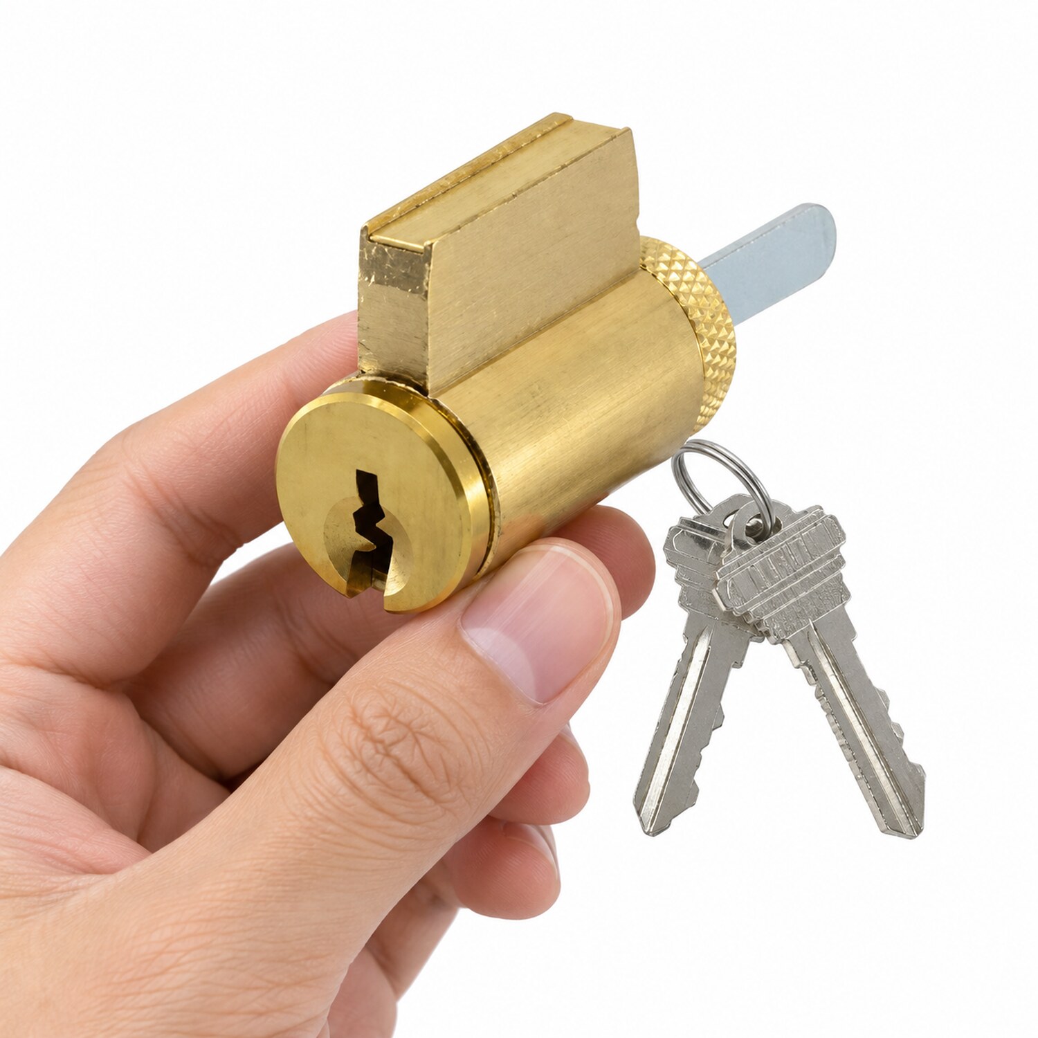 Aftermarket Matech Key in Knob (KIK) Cylinder SC1 Polished Brass Finish