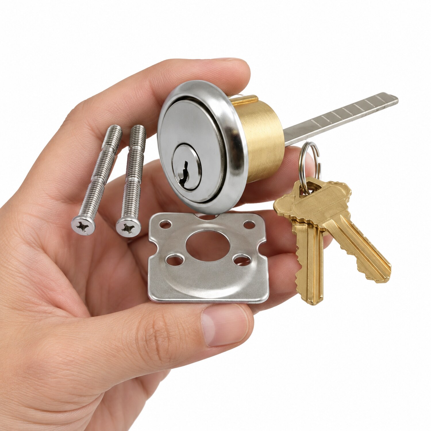 Aftermarket Rim Cylinder US26D Satin Chrome Finish – Schlage Keyway (SC1)