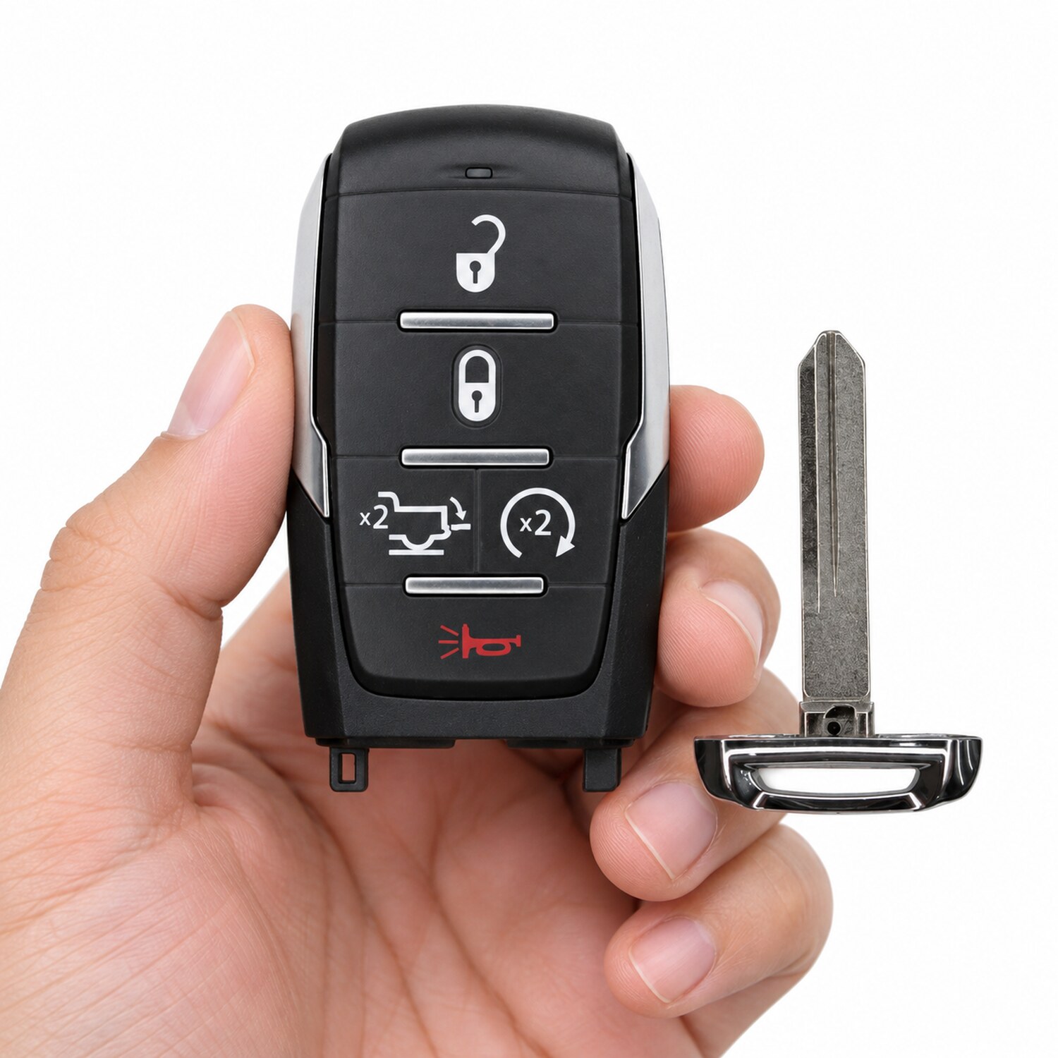 Replacement 2019 RAM 1500 Key Fob – FCC: OHT-4882056, OHT4882056 – PN: 68584154, 68584154AA – 5 Button